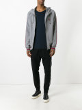 logo zipped hoodie