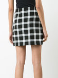 check floral skirt