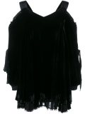 slit sleeve velvet dress