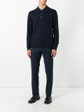 embossed zig zag polo shirt