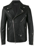 woven biker jacket