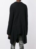 v-neck draped coat