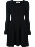 crystal embellished knitted dress
