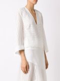 v-neck striped blouse