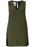 slit back trim fitted dress 