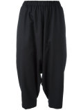 cropped drop-crotch trousers