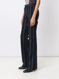 pinstripe flared trousers