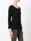 flared knit top
