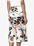 Lucid print gathered skirt