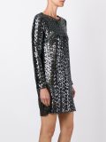 metallic longsleeved dress