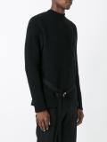 distressed crew neck sweater