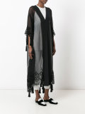 lace-detail sheer coat