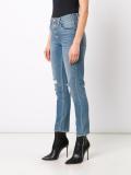 hi-rise buttoned jeans