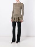 ruffled hem jumper