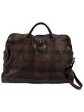plaid zipped holdall