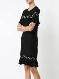perforated knitted dress