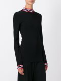 patterned collar jumper 
