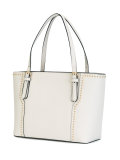 stripe front tote bag