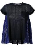 flared eyelet T-shirt