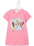 exploding logo print T-shirt