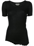 asymmetric frill hem T-shirt 