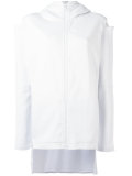 cut-out zipped hoodie