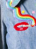 smoking lips beaded shirt dress