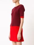 bicolour knitted T-shirt