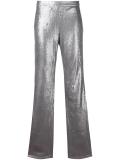 sequined flared trousers