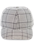 checked baseball cap