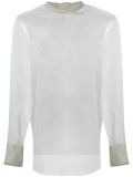 sheer panel shirt 