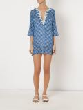 v-neck printed kaftan