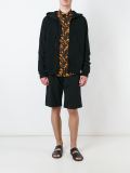 logo贴花拉链连帽衫