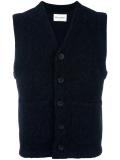 knitted buttoned vest