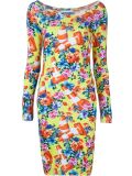 floral and traffic cone dress
