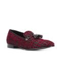 tasselled woven slippers