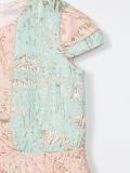 two-tone cloqué dress