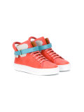 straped hi-top sneakers