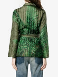 palm leaf print kimono jacket