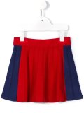 colour block pleated skirt