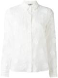 clouds motif sheer shirt