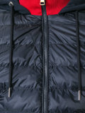 contrast neck and sleeve jacket