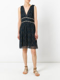 printed plunge dress