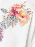 floral patch shortsleeved sweatshirt