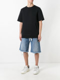 frayed denim shorts