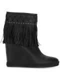 concealed platform fringed boots
