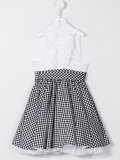 checked skirt dress