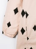 diamond print padded coat