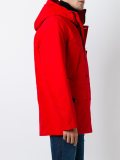 hooded button front jacket