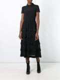 semi sheer layered dress